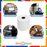 thumbnail of DayBays 80x80x12 mm 40 Rollen Thermorollen 80 meter pro Rolle Kassenrollen Bonrollen Thermo Rollen Thermopapier