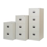 thumbnail of Bisley Home Hängeregistraturschrank mit Schloss aus Stahlblech, 4 Schubladen, einbahnig - Hängeregisterschrank abschließbar, Hängeregistratur für