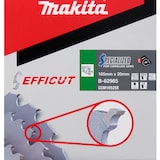 thumbnail of Makita EFFICUT Sägeblatt | 165x1,4x20, 25Z | Holz Kreissäge Akku | B-62985