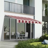 thumbnail of Wasabi - Toldo Exterior Enrolável 4x2,5 Listras Granate - Lona Poliéster – Estrutura Alumínio Inclinável Regulável