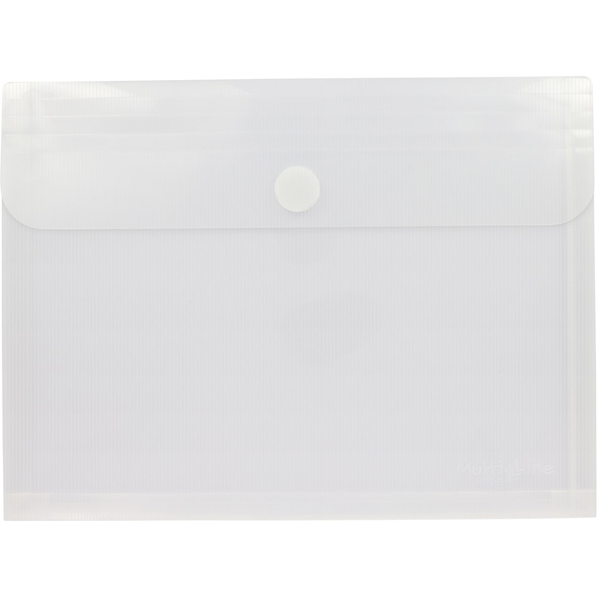 Pack 5 Sobres Polipropileno Tamaño Folio Plus (335x250mm) con fuelle de 30 mm Multiline Transparente