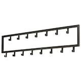 thumbnail of TOJ Living Perchero de pared – 15 ganchos – 80 cm – acero inoxidable – negro mate – colgador