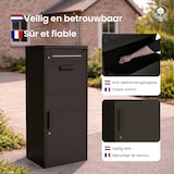 thumbnail of 4gardenz Pakketbrievenbus met apart Postvak - Anti-diefstal - Staande Pakketbox - Zwart