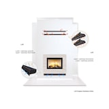 thumbnail of Griglia di ventilazione per camino Bianca - Loft 60x400