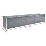 thumbnail of vidaXL Garten-Hochbeet Verzinkter Stahl 400×80×77 cm Grau