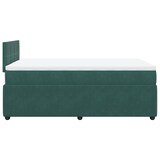 thumbnail of vidaXL Boxspringbett mit Matratze Dunkelgrün 120x200 cm Samt