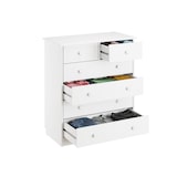 thumbnail of Kommode weiß Sideboard Anrichte Kiefer massiv 2+4 Schubladen 90.50-13W