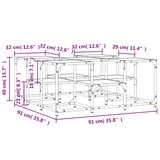 thumbnail of vidaXL Couchtisch Grau Sonoma 91x91x40 cm Holzwerkstoff