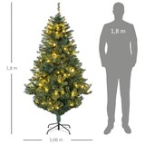 thumbnail of HOMCOM Árvore de Natal Artificial com 150 Luzes LED 650 Ramos e 100 Decorações para Interior Aço Ø106x180 cm Verde