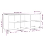 thumbnail of vidaXL TV-Schrank Grau Sonoma 103,5x30x50 cm Holzwerkstoff