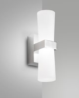 thumbnail of Iglesias LED-Wandleuchte, 8W, 720lm, 3000K Warmweiß, Chrom, IP44 Schutzart, Modernes Design aus Metall und Methacrylat, Schutzklasse II, 230V Netz