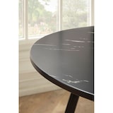 thumbnail of Esszimmertisch 75x75x76 cm Marmor-Optik Schwarz Esstisch Modern, Küchentisch mit Metallbeinen, Kleiner Speisetisch Esszimmer