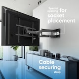 thumbnail of ONKRON TV Wandhalterung 42"-110", 100 kg max, VESA 800x600, Schwenkbar, Neigbar, Drehbar, M8L Schwarz