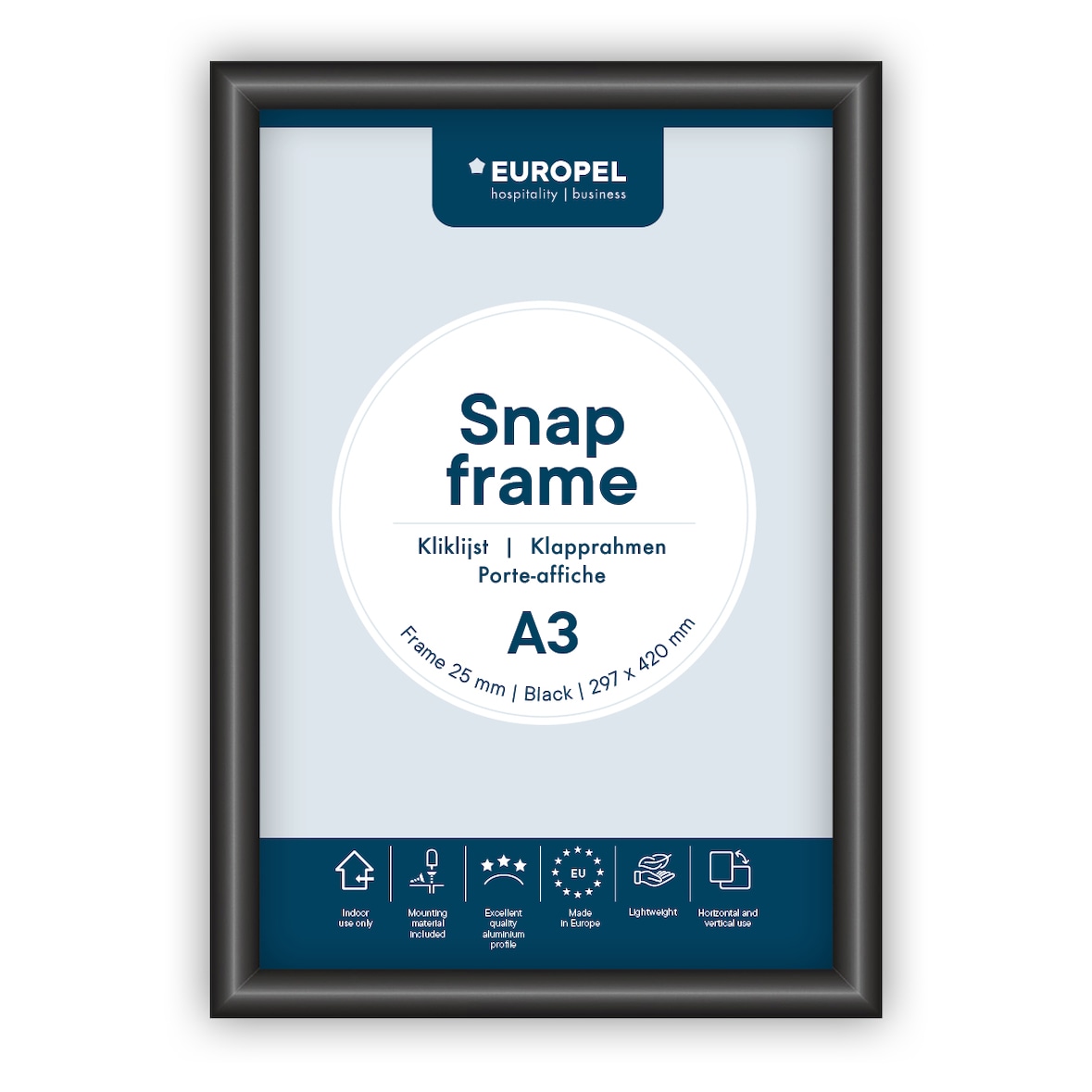 Klapprahmen Europel DIN A3 25mm schwarz 355029