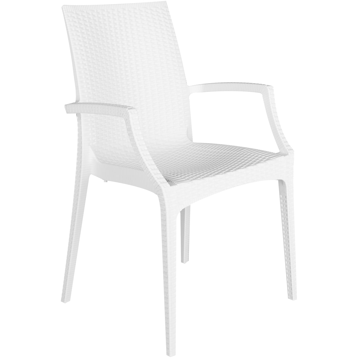 Fauteuil rotan bistrot wit cm. 57x53xh89 tuinmeubelen