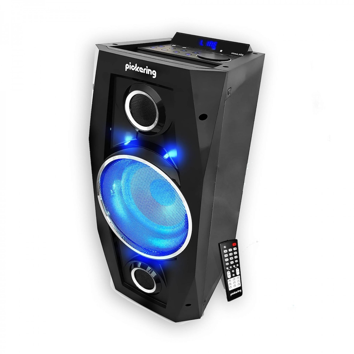 Enceinte Karaoké Mobile Sono High Power autonome batterie à LED 300W 8" - USB/BT/SD/FM - Pickering XS8 + Ampoule DIAMS