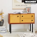 thumbnail of WAGNER Möbelbein CLASSIC RETRO - Ø 30 x 500 mm, Anschraubplatte 60 x 60 mm, Gewinde Ø 10 mm, Stahl, schwarz - 12105001