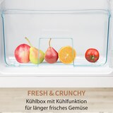 thumbnail of Zweitüriger Kühlschrank 92 L 105×41×45cm freistehend leise energieeffizient D-Klasse mit LED-Licht und verstellbaren Ablagen Antikweiß