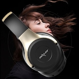 thumbnail of Casque Audio Sans Fil Bluetooth Avec Subwoofer Et Microphone Intégré Or Black YONIS