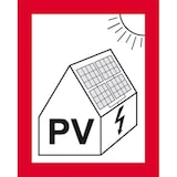 thumbnail of Aufkleber Hinweis auf eine PV-Anlage (Photovoltaikanlage), Folie, 105x148 mm