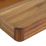 thumbnail of Relaxdays Serviertablett Akazienholz & MDF, HxBxT: 5 x 38,5 x 28,5 cm, Essenstablett mit Griffen, hoher Rand, natur