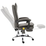 thumbnail of vidaXL Massage-Bürostuhl Grau Stoff