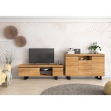 thumbnail of Conjunto NATURALE salón Comedor con patas, Mueble Auxiliar,  buffet-mueble tv 160cm roble negro nórdico _ SETNAT160TALL