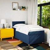thumbnail of vidaXL Boxspringbett mit Matratze Blau 100x200 cm Stoff