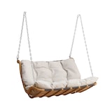 thumbnail of Merax Schaukelbank 2-Sitzer PE-Rattan, Hängeschaukel Garten, mit Kissen & 2 Ketten, abnehmbar waschbar, Beige