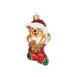 thumbnail of Christbaumschmuck Glas 7,5cm Gabenstrumpf mit Katze Figur Mundgeblasen & Handbemalt Weihnachtsbaum Anhänger Weihnachten Weihnachtsbaumschmuck