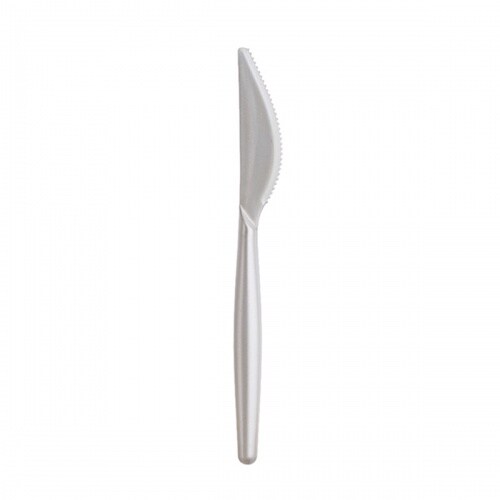 Sovie Tableware Messer aus Plastik (PS), Perlmutt-Weiss, 185mm, 20 Stück - Einweg