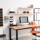 thumbnail of Relaxdays Zeitschriftenhalter Wand, A4-Querformat, 5 Fächer, Metall, Dokumentenablage HxBxT 40,5 x 32,5 x 10,5 cm, weiß