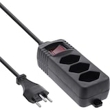 thumbnail of InLine® Steckdosenleiste SCHWEIZ, 3-fach, mit Schalter, 1,5m, schwarz