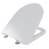 thumbnail of Sedile WC Copriwater Tavoletta UNIVERSALE Rapido Montaggio Con Soft Close Chiusura Ammortizzata In Plastica Antibatterica 458x361 Mm Bianco (Forma D)