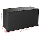 thumbnail of vidaXL Garten-Aufbewahrungsbox Anthrazit 120x56x63 cm PP Rattan