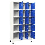 thumbnail of vidaXL Lockerkast 90x40x180 cm staal grijs en blauw