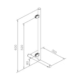 thumbnail of Support pour vitre de protection - support extrémité gauche - VKF Renzel