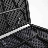 thumbnail of Rekkem faltbare Gartengarnitur HDPE-Tisch 180 x 75 x 74cm Schwarz und Stühle 40 x 45 x 81cm x8 Schwarz