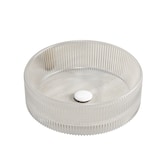 thumbnail of Rundes Waschbecken 36cm Kristallglas Transparent, Künstlerische Streifen, Modernes Design, Pflegeleicht, Badezimmer Aufsatzbecken