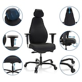 thumbnail of Poltrone direzionali RESISTIO XXL Tessuto nero hjh OFFICE