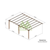 thumbnail of Pérgola madera adosada NANTES • 600x420 cm • tratada • madera maciza