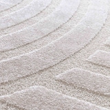 thumbnail of Tapis rectangulaire à poils ras motif contemporain beige 160 x 230 cm - Oviala