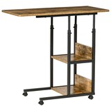 thumbnail of HOMCOM Tavolino da Salotto a C Altezza Regolabile 4 Ruote