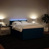 thumbnail of vidaXL Boxspringbett mit Matratze Blau 140x200 cm Samt
