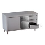 thumbnail of vaiotec TOPLINE Arbeitsschrank / 2 Schiebetüren & 3 Schubladen rechts, 1600 x 600 mm