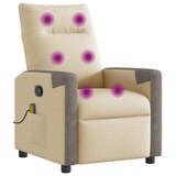 thumbnail of vidaXL Massagestoel verstelbaar stof crèmekleurig