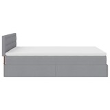thumbnail of vidaXL Ottoman-Bett mit Matratze & LEDs Hellgrau 140x200 cm Stoff