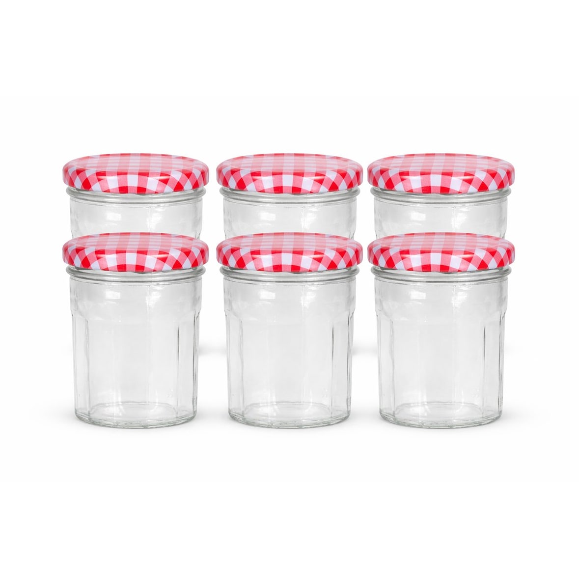 6er Set Glas Marmeladengläser 300 ml – Einmachgläser mit Schraubdeckel (für Marmelade, Honig, Chutney & Saucen)