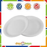 thumbnail of DayBays 2400 Stk. Pappteller rund Ø28 cm 2 cm tief weiß ohne Beschichtung