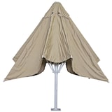 thumbnail of Gastronomie-Luxus-Sonnenschirm HWC-D20b, XXL-Schirm Marktschirm, 5x5m (Ø7,2m) Polyester/Alu 87kg ~ beige